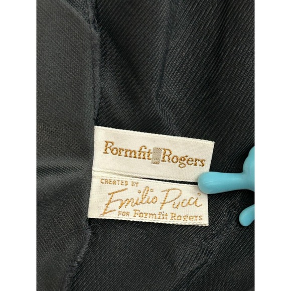 Formfit Rogers Emilio Pucci 1960s Lace Black Slip T'Affaire Womens 38 16/18 - Picture 9 of 10